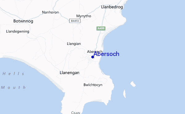 Abersoch location map