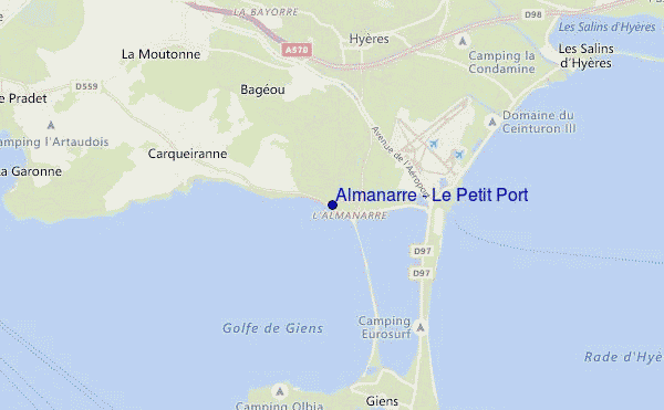 Almanarre - Le Petit Port location map