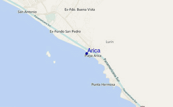 Arica location map