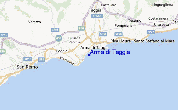 Arma di Taggia location map