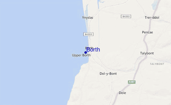 Borth location map
