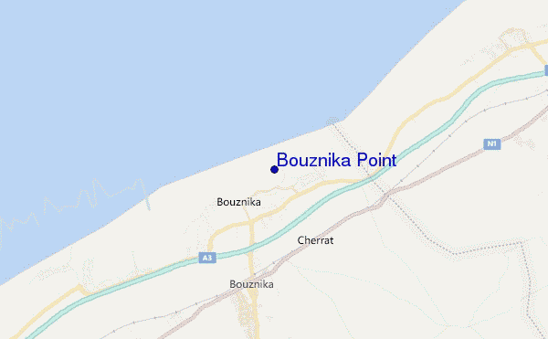 Bouznika Point location map