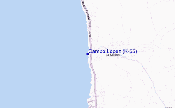 Campo Lopez (K-55) location map