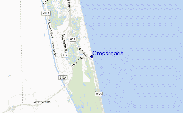 Crossroads location map