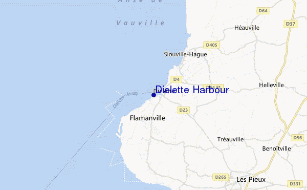 Dielette Harbour location map