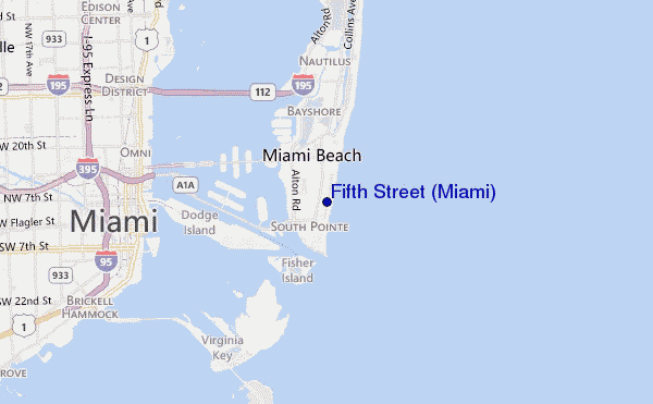 Fifth Street (Miami) location map