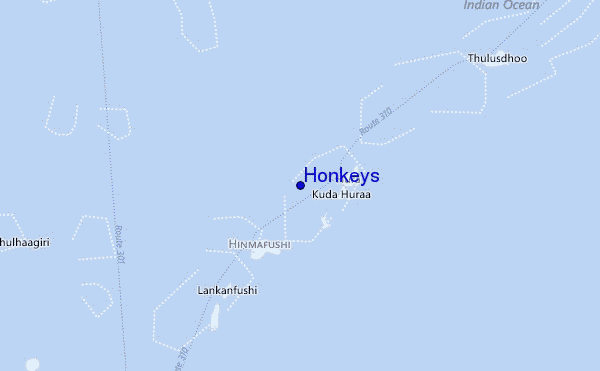 Honkeys location map