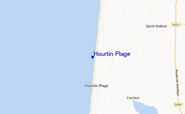 Hourtin Plage location map
