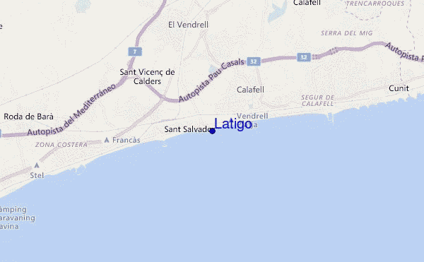 Latigo location map