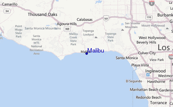 Malibu Previsiones de Olas e Boletín de Surf (CAL  LA County, USA)