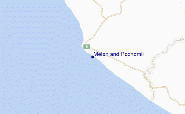 Melon and Pochomil location map