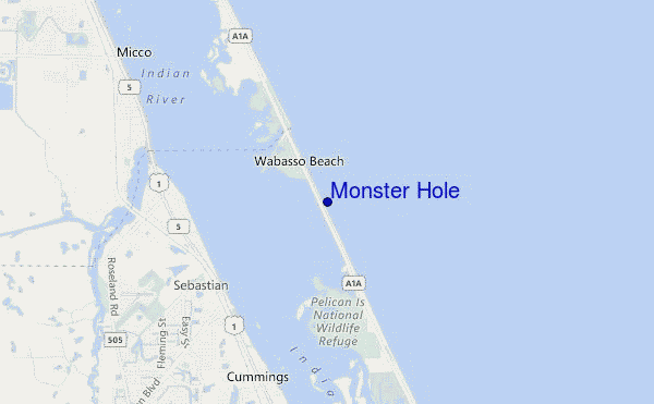 Monster Hole location map