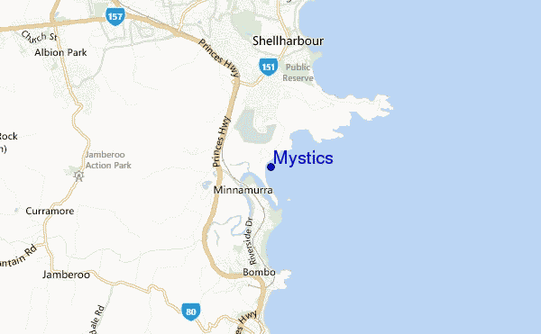 Mystics location map