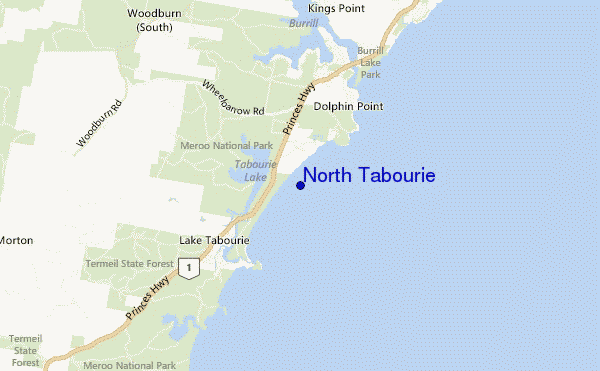 North Tabourie location map