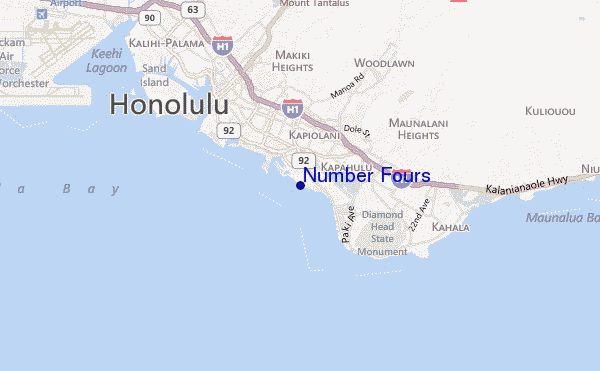 Number Fours location map