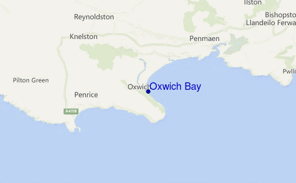 Oxwich Bay location map