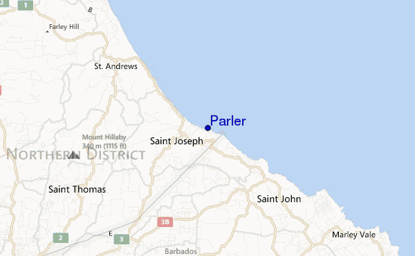 Parler location map