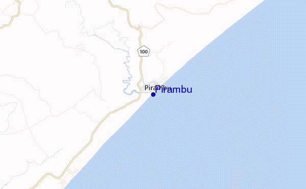 Pirambu location map