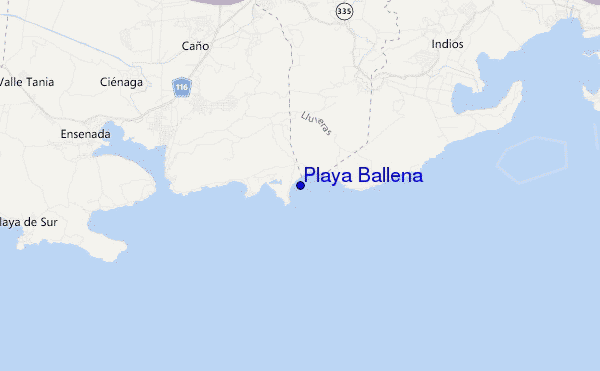 Playa Ballena location map