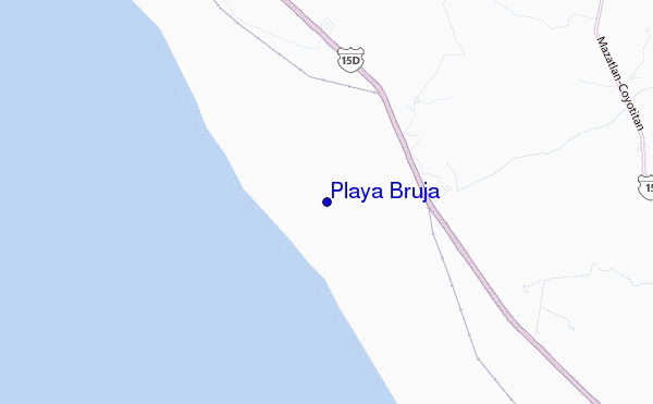 Playa Bruja location map