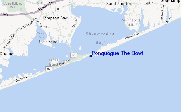 Ponquogue The Bowl location map