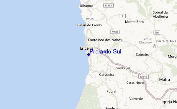 Praia do Sul location map