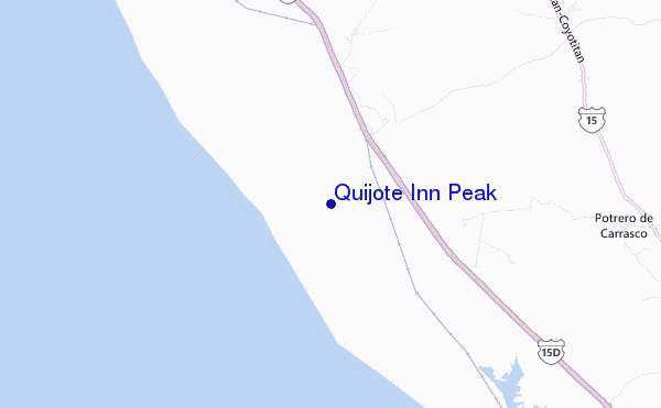 Quijote Inn Peak location map