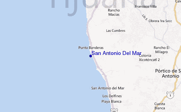 San Antonio Del Mar location map