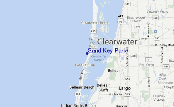 Sand Key Park location map