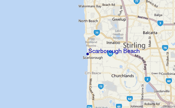 Scarborough Beach location map