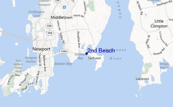 2nd Beach location map