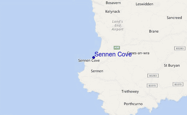 Sennen Cove location map