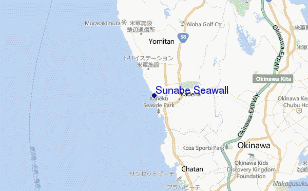 Sunabe Seawall location map