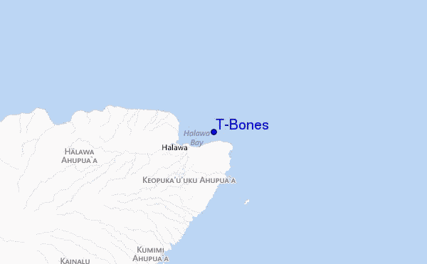 T-Bones location map