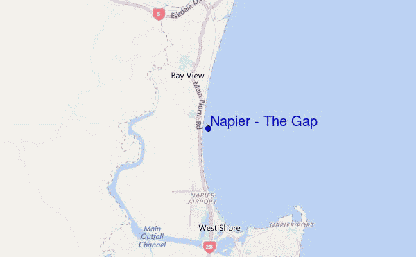 Napier - The Gap location map
