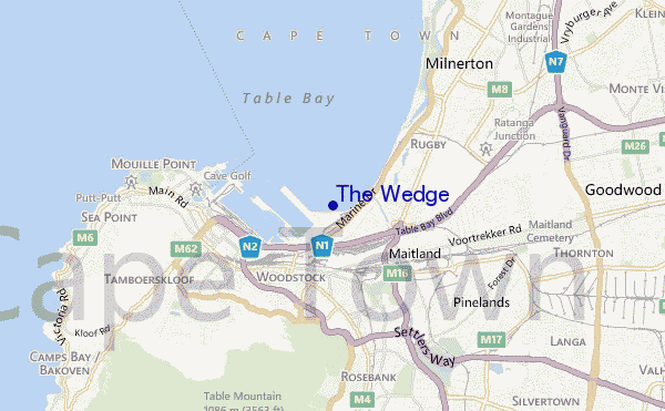 The Wedge location map