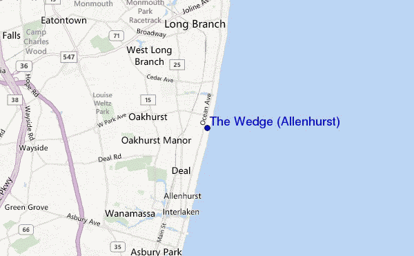 The Wedge (Allenhurst) location map