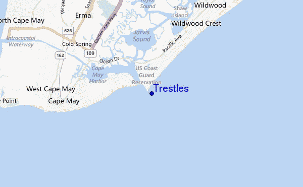 Trestles location map