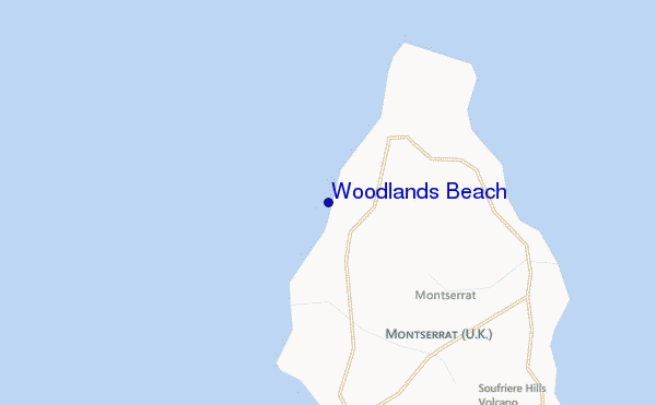 Woodlands Beach location map