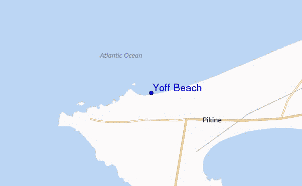 Yoff Beach location map