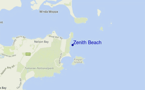 Zenith Beach location map