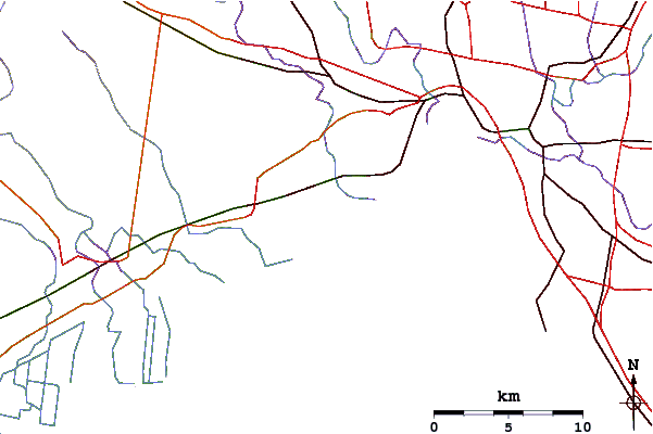 Carreteras y ríos cerca de Altona Pier