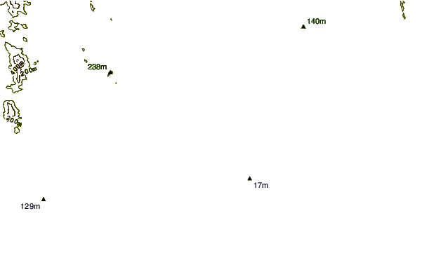 Costa alrededor de Aho Kahi Harbor Entrance