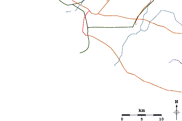 Carreteras y ríos cerca de Arnold