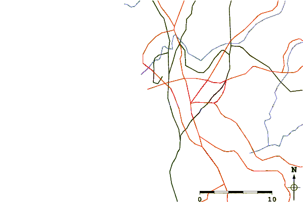 Carreteras y ríos cerca de Barra do Douro