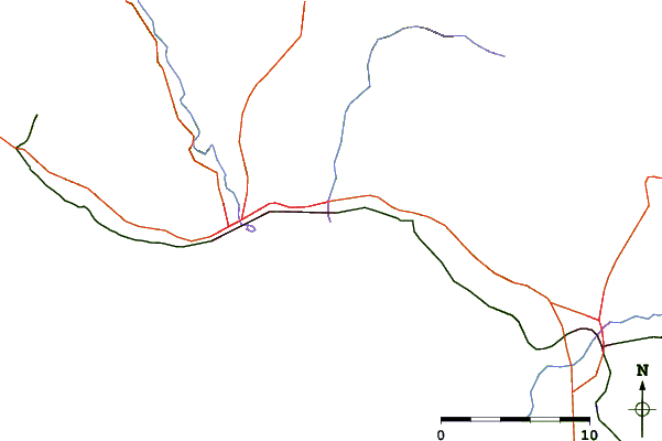 Carreteras y ríos cerca de Beer Can Beach