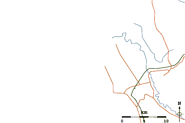 Carreteras y ríos cerca de Bishtpala Outer Reef