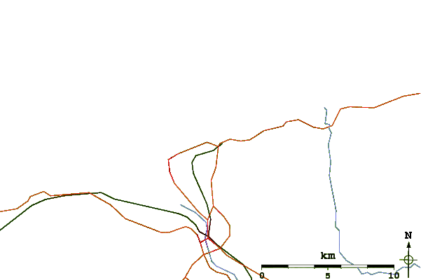 Carreteras y ríos cerca de Black Rocks