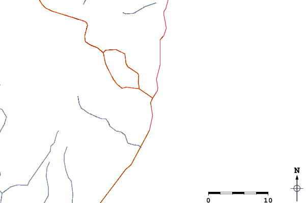Carreteras y ríos cerca de Boca Del Salado