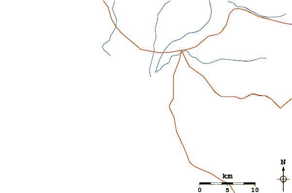 Carreteras y ríos cerca de Boca de Apisa